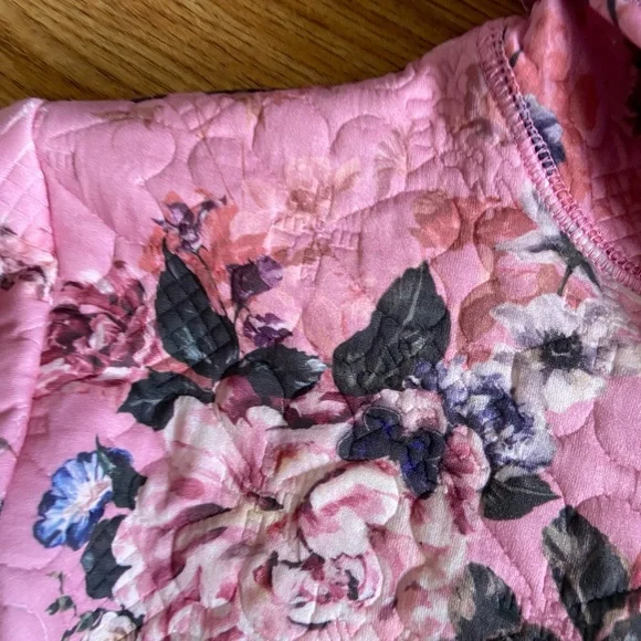 NWT Marchesa Notte mini Alison Rose Quilted Floral Hoodie 6Y - Picture 4 of 11